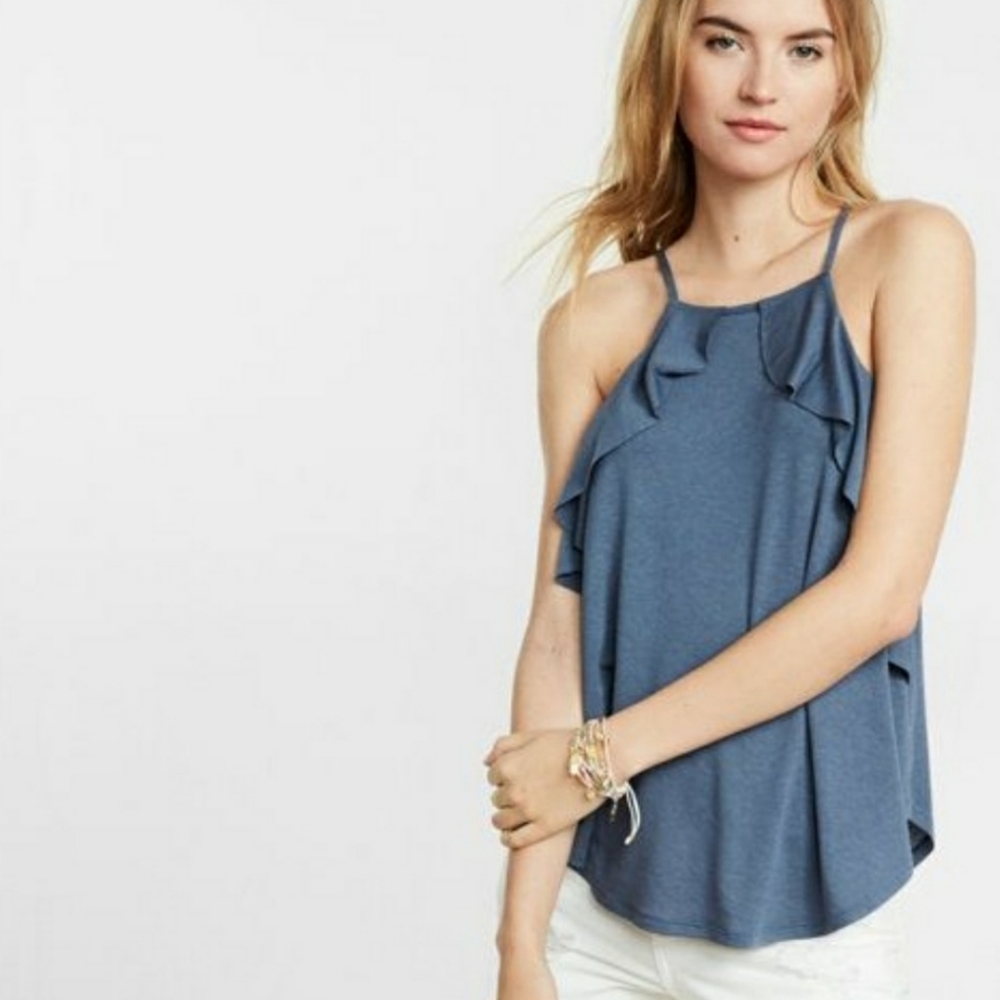 4 for $20 🛍 Express - Flowy Ruffled Halter Top